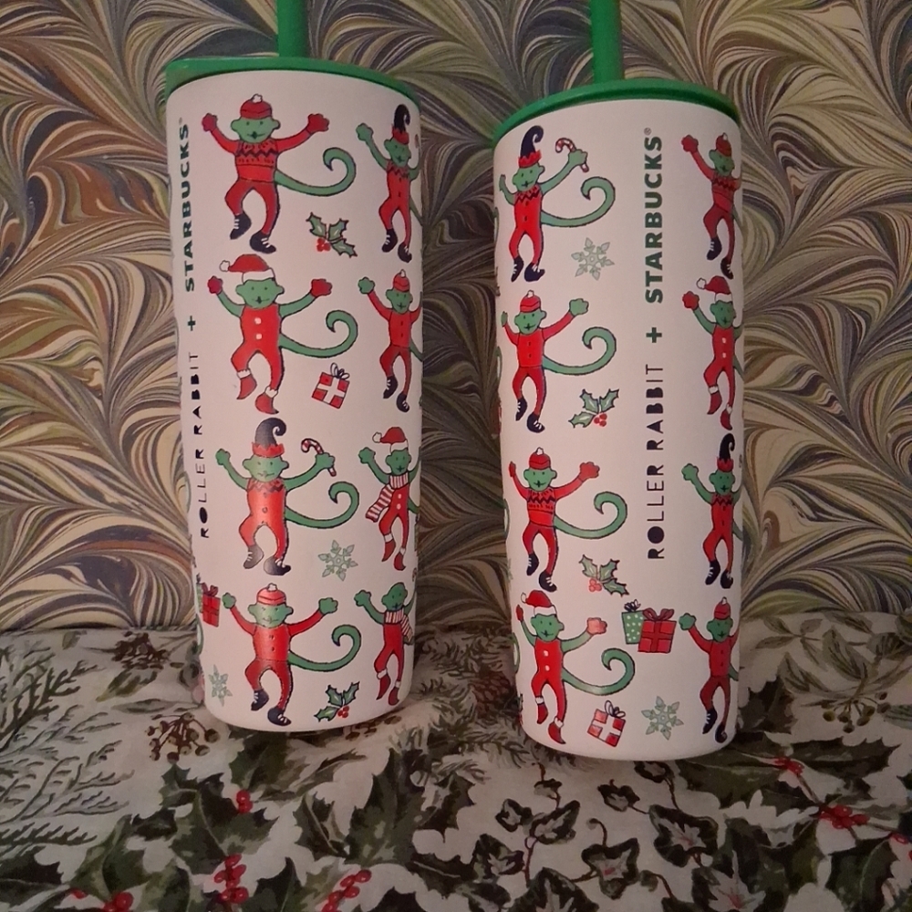 2 Starbucks Roller Rabbit Tumblers